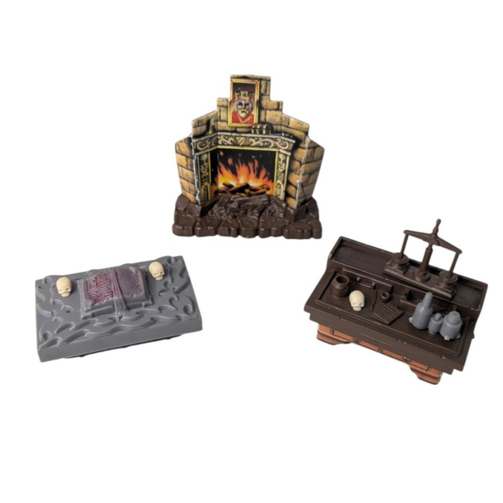 Hero Quest Board Game Parts Fireplace Alchemists Bench Sorcerers Table 1990 MB